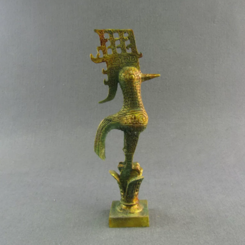 Collectible Vintage Wine - Vintage Bronze Phoenix-Shaped Wine Vessel -