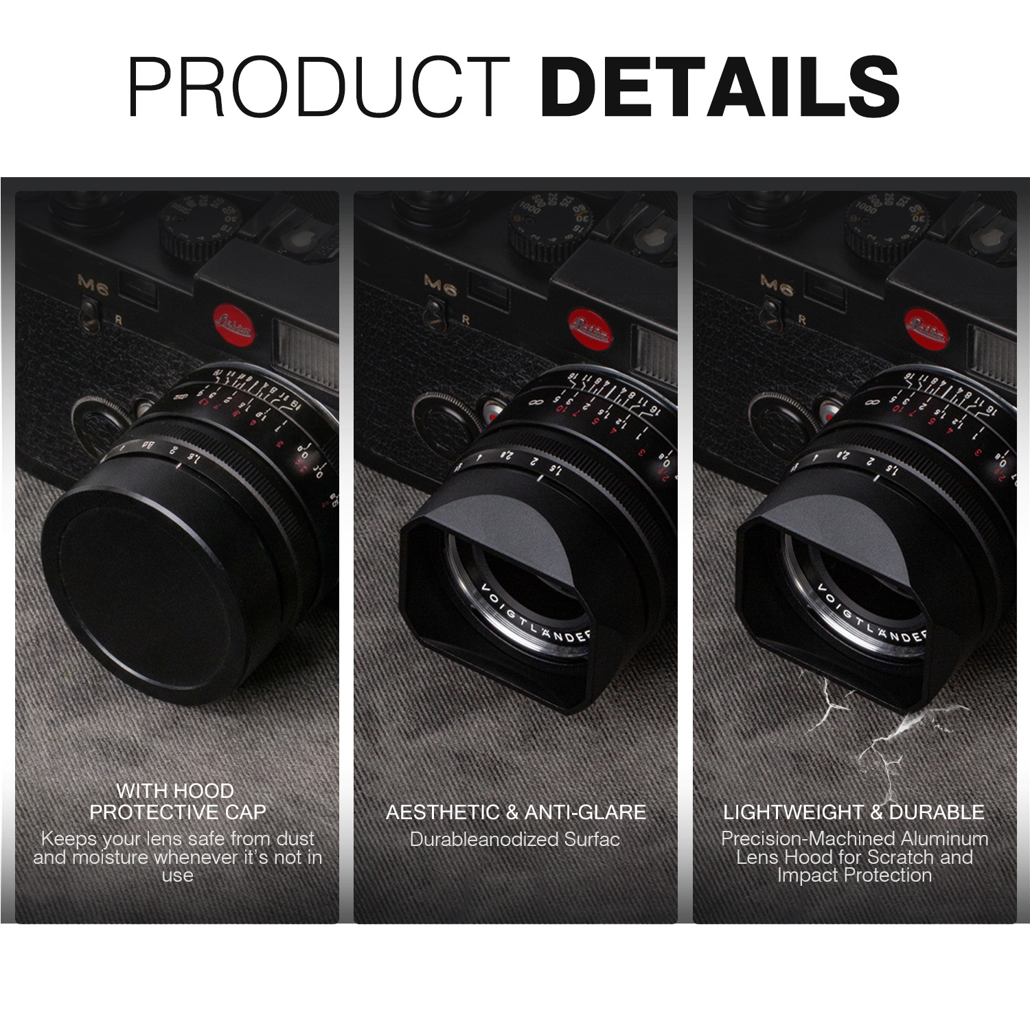 Metal Lens Hood with Cap for V - Lens Cap Vintage avis et prix
