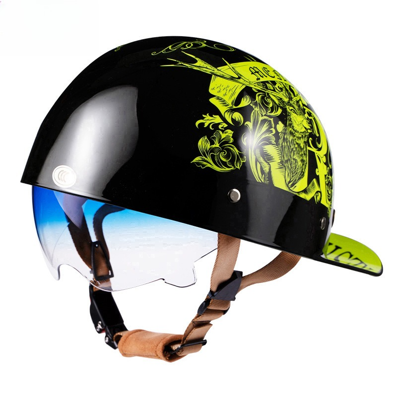 Vintage Motorbike Half Helmet  - Lens Cap Vintage avis et prix