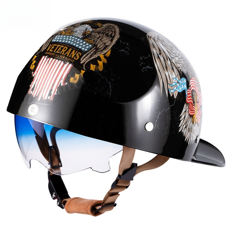 Vintage Motorbike Half Helmet  - Lens Cap Vintage avis et prix