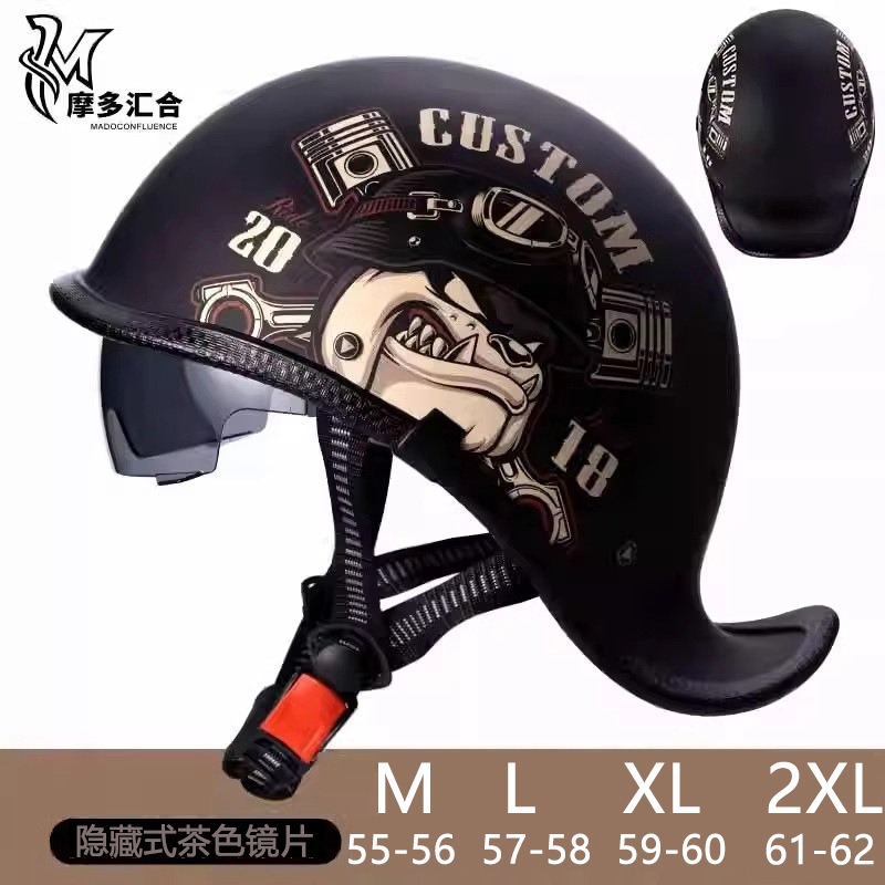 Retro Motorcycle Helmets for M - Lens Cap Vintage avis et prix