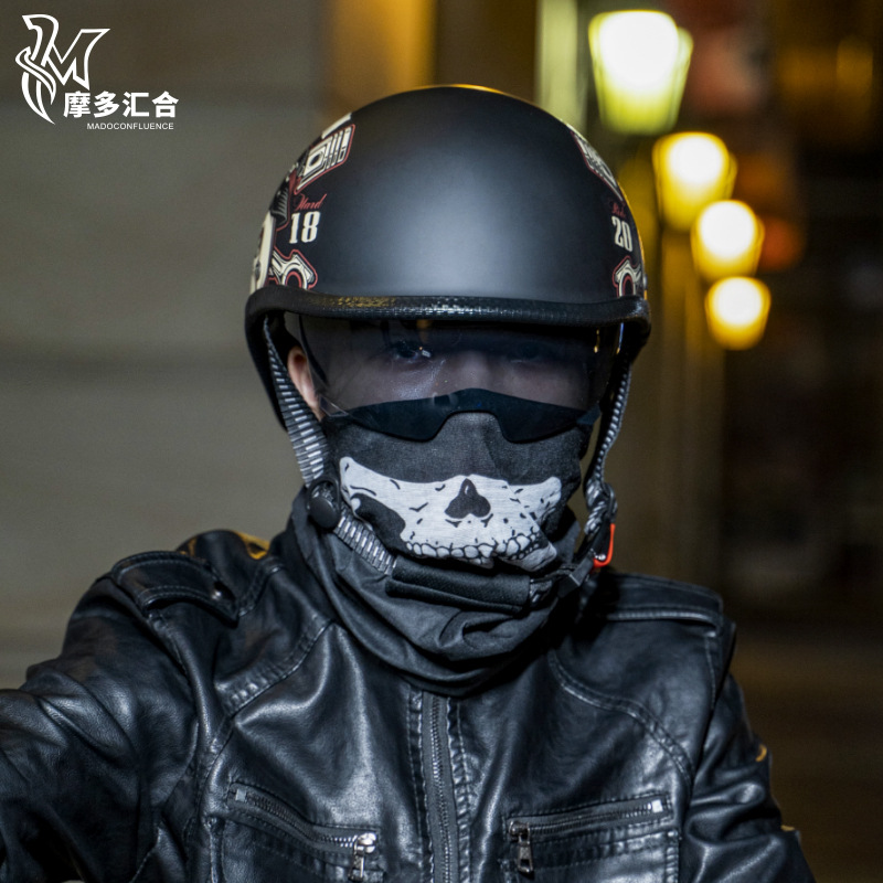 Retro Motorcycle Helmets for M - Lens Cap Vintage avis et prix