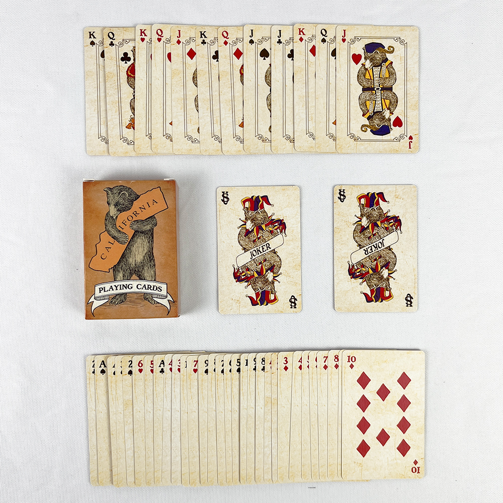 57x72mm Vintage Colourful Bear - Vintage Collectible Playing Cards avis et prix