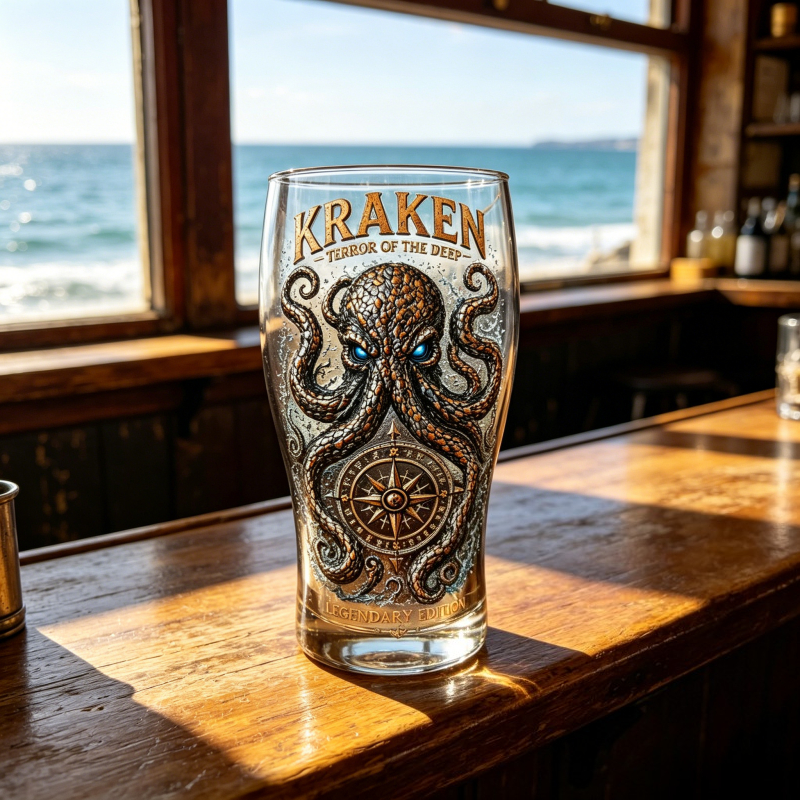 Retro Kraken Octopus Compass G - Vintage Collectible Glassware avis et prix