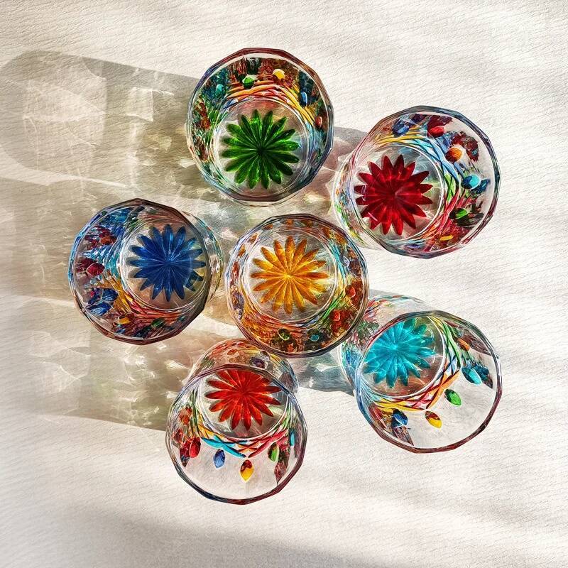 Designer Cup Colorful Jewelry  - Vintage Collectible Glass avis et prix