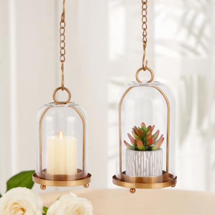 Vintage Brass Metal Candle Lan - Vintage Collectible Glass avis et prix