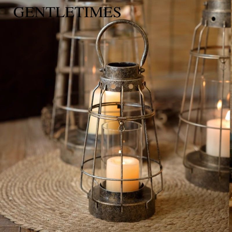 European Iron & Glass Candle H - Vintage Collectible Glass avis et prix