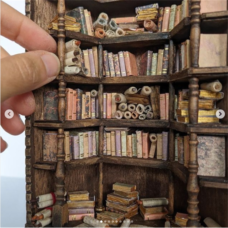 Miniature Bookcase Bookshelf D - Vintage Collectible Glass avis et prix