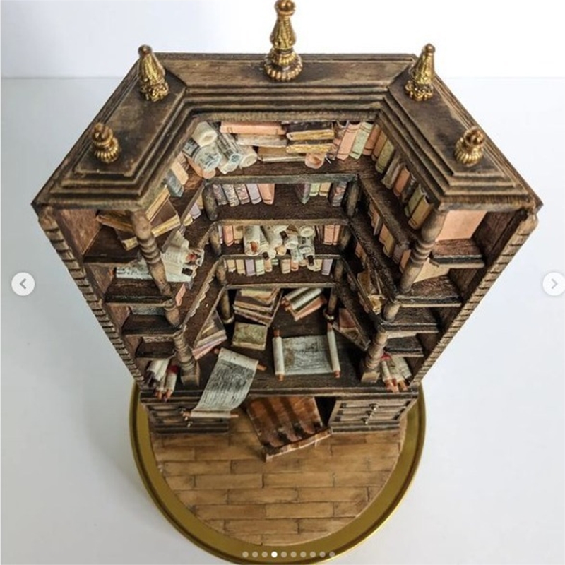 Miniature Bookcase Bookshelf D - Vintage Collectible Glass avis et prix