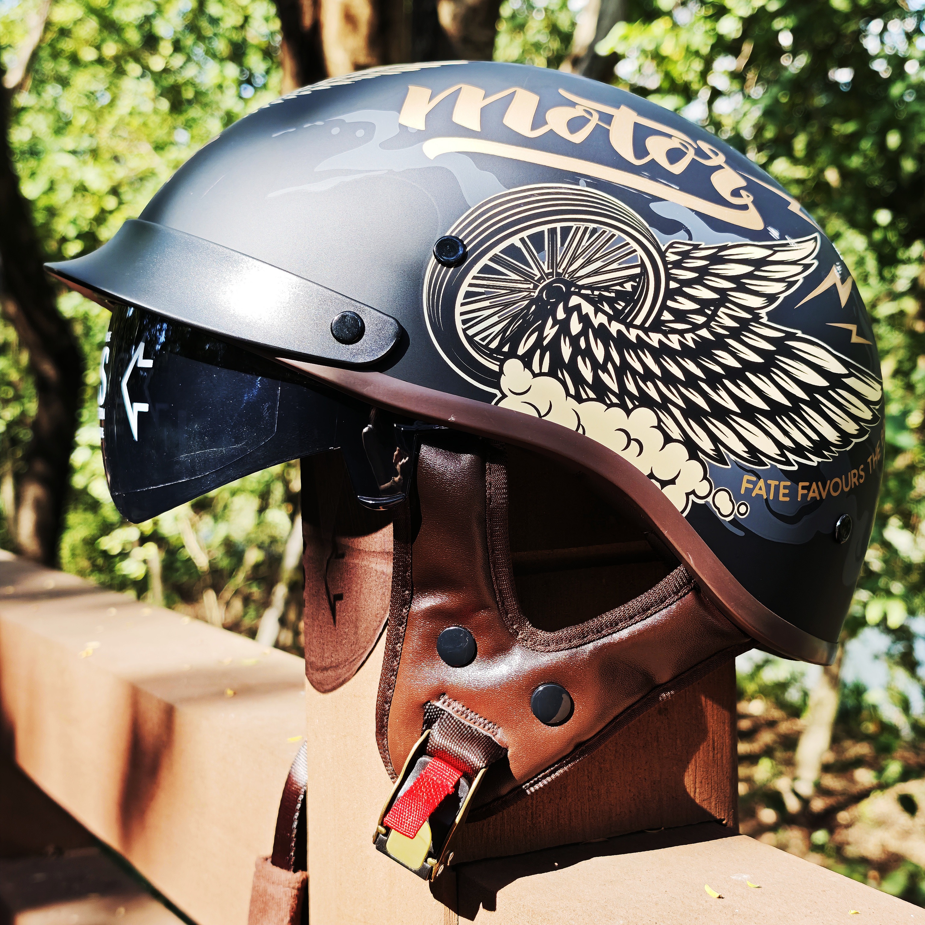 Retro Motorcycle Helmets for M - Lens Cap Vintage avis et prix